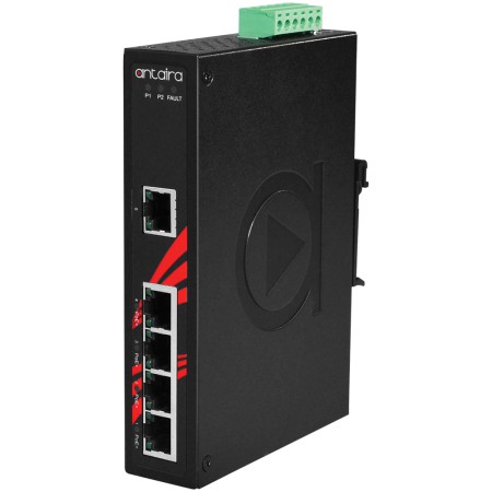 سوئیچ صنعتی غیر مدیریتی آنتایرا antaira LNP-0500G-T Industrail Gigabit POE+ Unmanaged Ethernet Switches