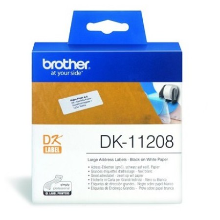 رول لیبل پرینتر برادر brother DK-11208 Die-Cut Label