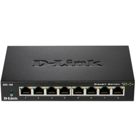 سوئیچ شبکه دی لینک  D-Link DGS-108 Unmanaged Switch