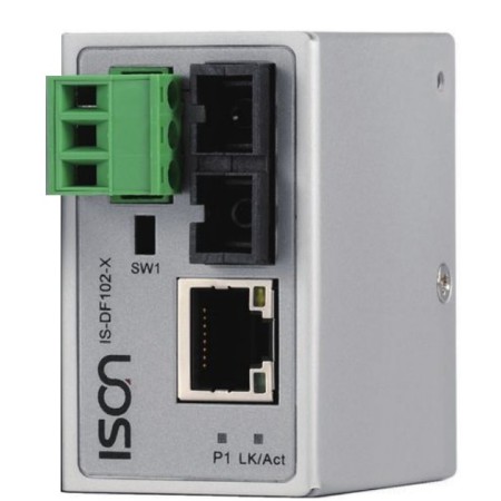 مبدل اترنت به فیبر نوری صنعتی آیسون ISON IS-DF102-M-SC Ethernet to Fiber Converter