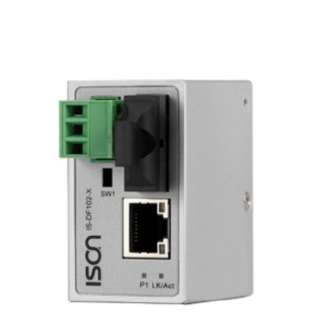 مبدل اترنت به فیبر نوری صنعتی آیسون ISON IS-DF102-M-ST Ethernet to Fiber Converter