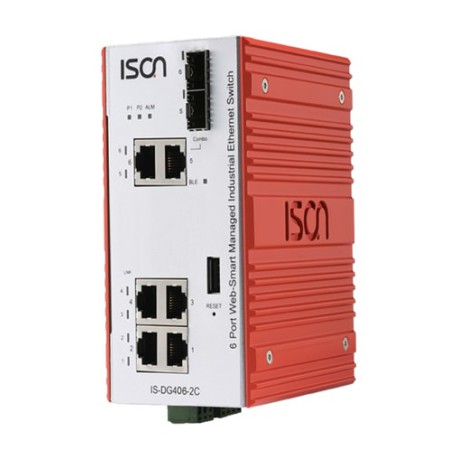 سوئیچ صنعتی آیسون ISON IS-DG406-2C managed Ethernet Switch