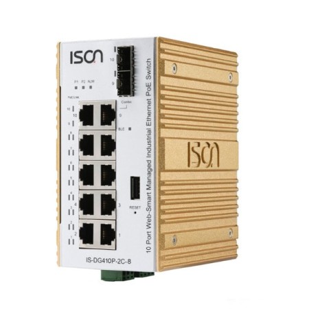 سوئیچ صنعتی آیسون ISON IS-DG410P-2C-8 Managed Ethernet Switch