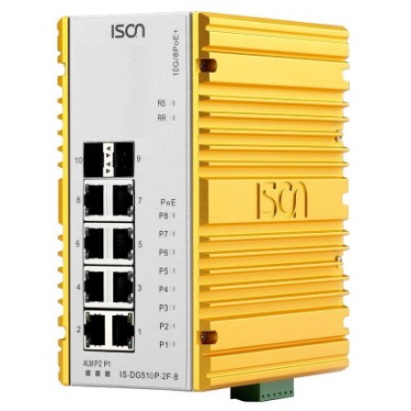 سوئیچ صنعتی آیسون ISON IS-DG510P-2F-8 Managed Ethernet Switch