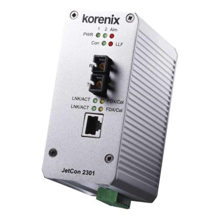 مبدل اترنت به فیبر نوری صنعتی کرنیکس Korenix JetCon 2301-M Ethernet to Fiber Media Converter