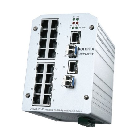 سوئیچ صنعتی کرنیکس Korenix JetNet 3018G Unmanaged Switch