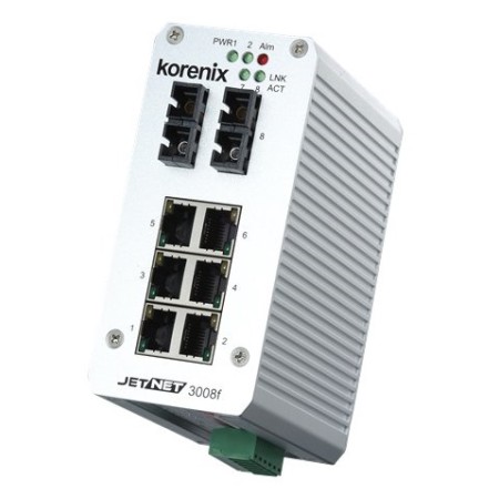 سوئیچ صنعتی کرنیکس Korenix JetNet 3008f-m Unmanaged Switch