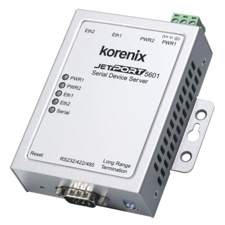 مبدل سریال به اترنت صنعتی کرنیکس Korenix JetPort 5601 Serial to Ethernet Device Server