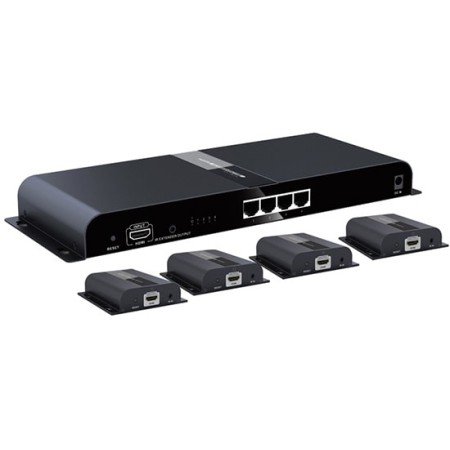 اسپلیتر 1 به 4 پورت HDMI لنکنگ LENKENG LKV314-HDbitT HDMI Splitter 1x4