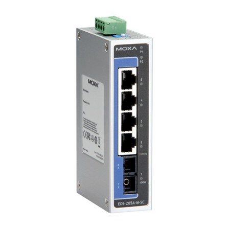 سوئیچ صنعتی موگزا MOXA EDS-205A-M-SC Unmanaged Ethernet Switches