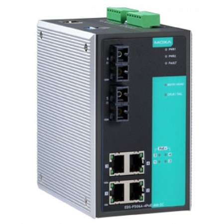 سوئیچ صنعتی موگزا MOXA EDS-P506A-4PoE-MM-SC-T Managed Ethernet Switches