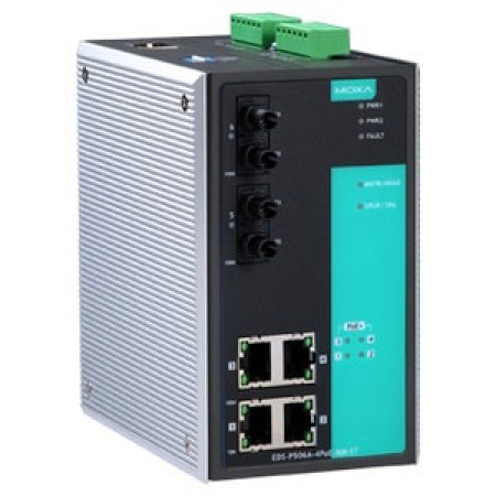 سوئیچ صنعتی موگزا MOXA EDS-P506A-4PoE-MM-ST-T Managed Ethernet Switches