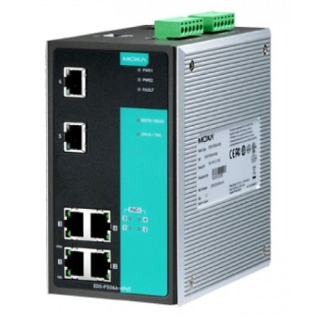 سوئیچ صنعتی موگزا MOXA EDS-P506A-4PoE Managed Ethernet Switches