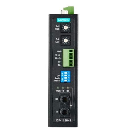 مبدل سریال به فیبر نوری صنعتی موگزا MOXA ICF-1150-S-ST-T Serial to Fiber Converter