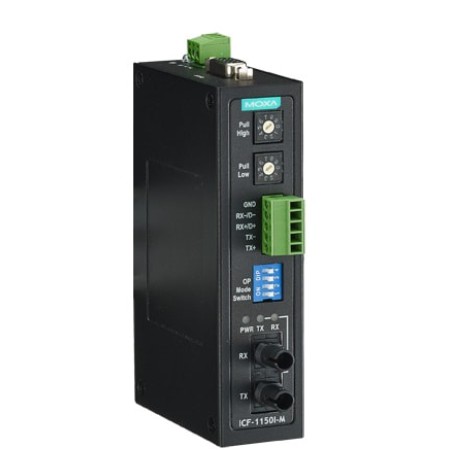 مبدل سریال به فیبر نوری صنعتی موگزا MOXA ICF-1150I-M-ST-T Serial to Fiber Converter