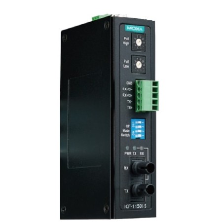مبدل سریال به فیبر نوری صنعتی موگزا MOXA ICF-1150I-S-ST-T Serial to Fiber Converter