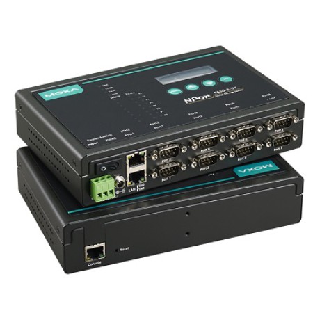مبدل سریال به اترنت صنعتی موگزا MOXA NPort 5610-8-DT-J Serial to Ethernet Device Server