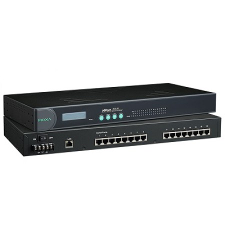 مبدل سریال به اترنت صنعتی موگزا MOXA NPort 5650-16-HV-T Serial to Ethernet Rackmount Serial Device Server