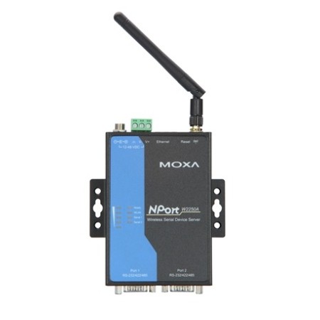 مبدل سریال به شبکه بی سیم صنعتی موگزا MOXA NPort W2250A Serial to Wireless Device Server