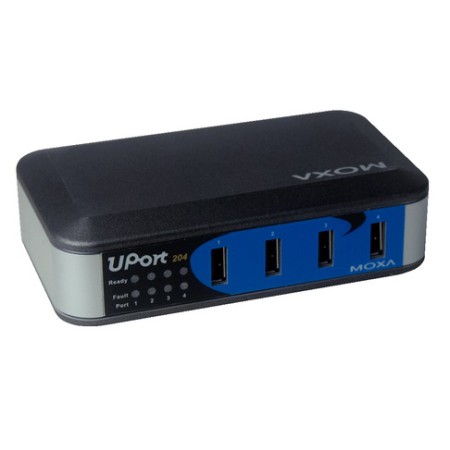 هاب USB صنعتی چهار پورت موگزا MOXA UPort 204 4-Port Industrial USB Hub