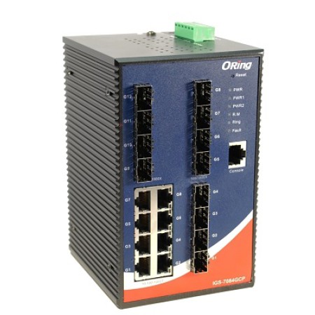 سوئیچ صنعتی اورینگ ORing IGS-7084GCP Managed Ethernet Switches
