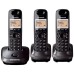 تلفن بی سیم پاناسونیک سه گوشی Panasonic KX-TG2513ET Trio Cordless Landline Phone