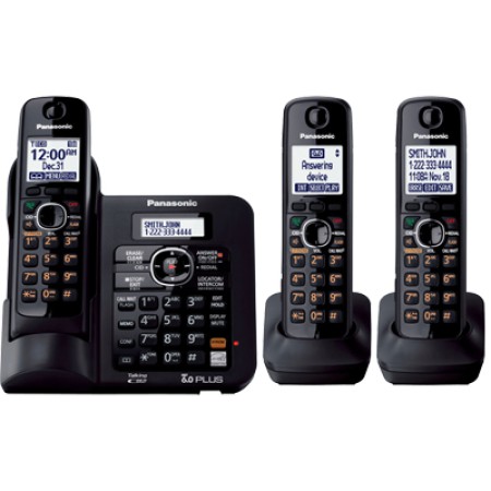 تلفن بی سیم پاناسونیک سه گوشی Panasonic KX-TG6643 Trio Cordless Landline Phone