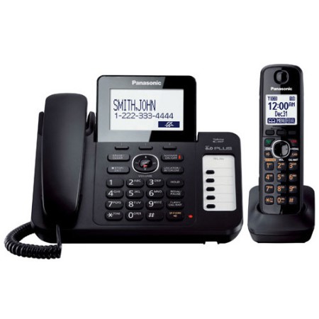 گوشی تلفن ثابت و بی سیم پاناسونیک Panasonic KX-TG6671 Corded / Cordless Landline Phone
