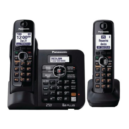 تلفن بی سیم پاناسونیک دو گوشی Panasonic KX-TG7642 Dual Handset Cordless Landline Phone