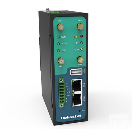 اکسس پوینت روتر بی سیم 3G صنعتی با چیپست تلت (Telit HE910-D) رباستل robustel GoRugged R3000-3P Dual SIM Industrial Wireless AccessPoint Cellular VPN Router